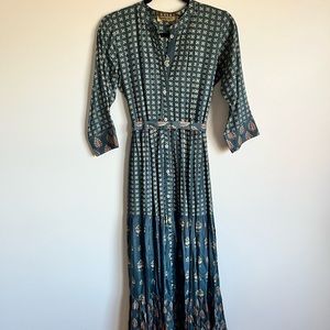 Floor length Cotton Indian/ Ethnic Printed Maxi Dress